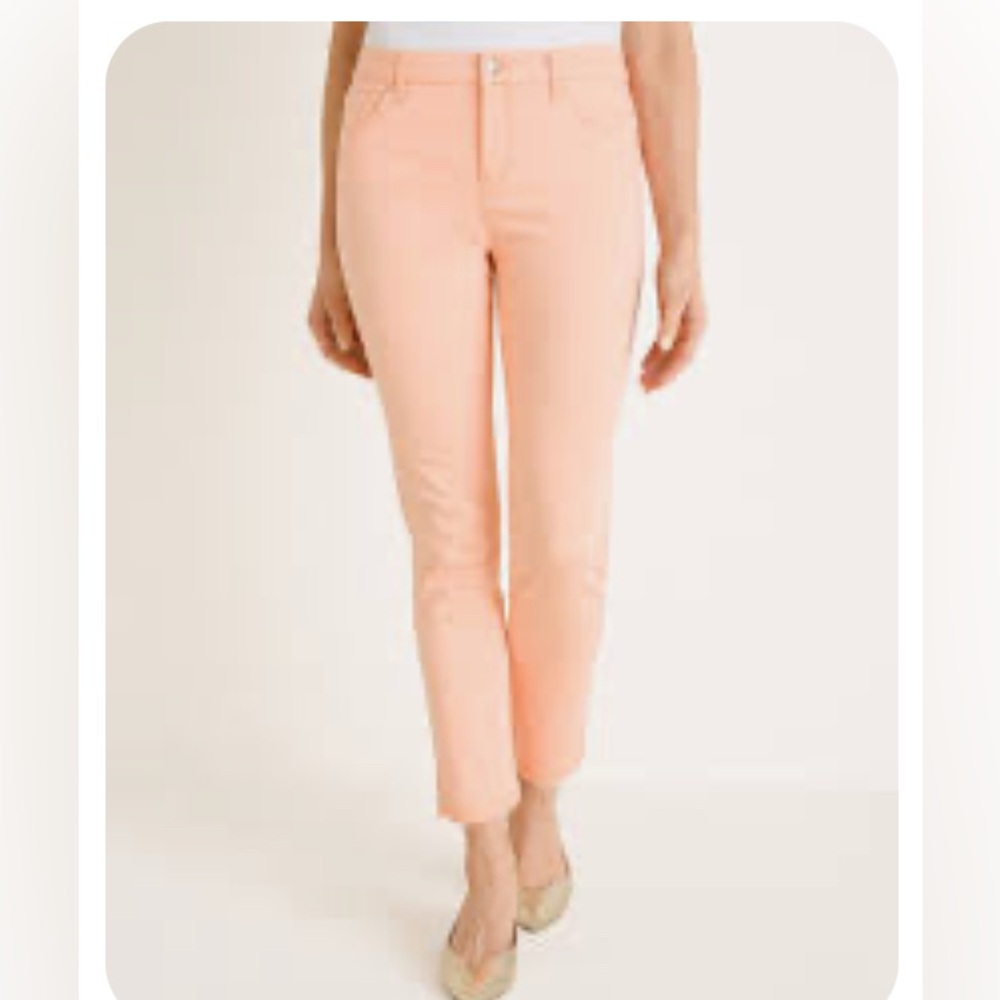 Chico's Ultimate Fit Casula Sateen Skinner- Peach